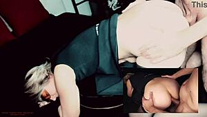 what if this french cougar stepmother tries rough anal sex with dirty talk