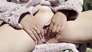 Voľná verejná močenie kompilácia na cestách autom POV