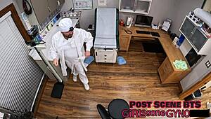 Virginity clinic serena morgan shaved pussy close up nurse roleplay in hospital with gloves