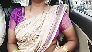 Mătușa indiană îl întreabă pe ginere vrei să futem în mașină pe drum lung cu vorbărie murdară telugu?