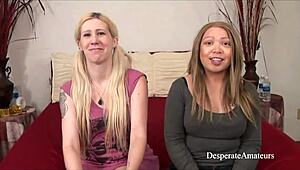Verzweifelte Amateurin 18+ und reife BBW mit fetten Titten beim Casting-Comp bareback durchgefickt