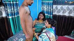 two desi mallu bhabhis bent over for home servant's big cock hardcore threesome pounding full movie