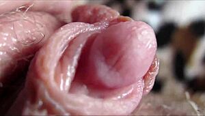 ever seen a big clit throb and explode up close?