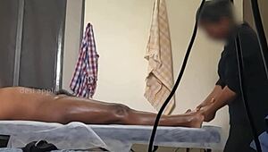 Hidden cam catches spa masseuse stroking cock for happy ending release.