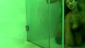 Our shower turns wild with her deepthroat, doggy, and missionary creampie