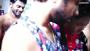DESI kamwali bai FUCKS hard with desi boys MULTIPLE CUMSHOTS full movie