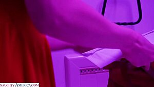my schoolgirl fantasy came true fuckin sexy pornstar amber moore's bubble butt in hotel stockings