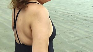stepmom, flash those big tits by the pool... now cum in my hairy pussy