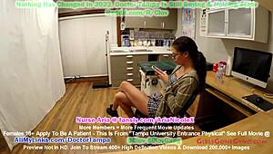 angel santana's humiliating gyno exam for new students by doctor tampa