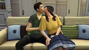 Fucking my hairy mature wife after work at home