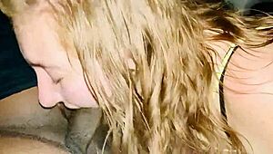 Intense blowjob on California mountain