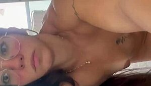 i'm a naughty brunette taking two cocks