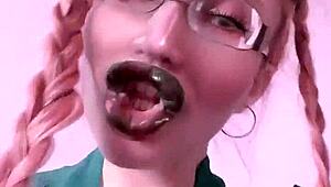 Goddess in glasses gives jerk off instructions