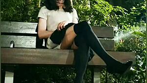 Chatting about public park exposure fun