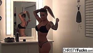 Busty Christy Mack and Capri Explore Tight Pussy and Ass Together