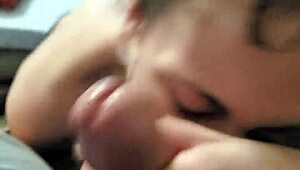 dirty little slut sucking hard dick with passion