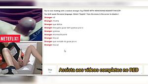 My girlfriend making strangers enjoy on random cam