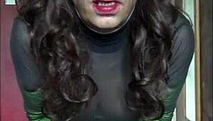 This bisexual crossdresser enjoys ass slapping during rough sex.