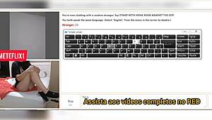 My girlfriend making strangers enjoy on random cam