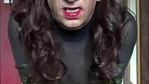 This bisexual crossdresser enjoys ass slapping during rough sex.