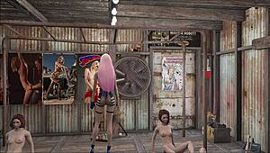 fallout 4 special fashion series with cute anime brunette slut