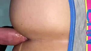 Hung shemale mistress bareback assfucks him hard!