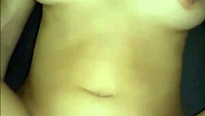 Teen brunette gets anal creampie in front of window with friend