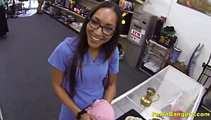 Hey nurse, wanna stuff those panties deep for quick cash?