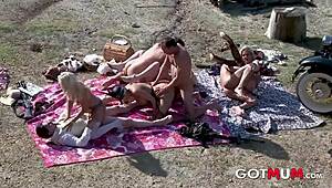 Got Mum in Cowboy Role-Play at Outdoor Orgy