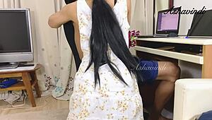 Busty Wife Screams While Fucking Husband During Work