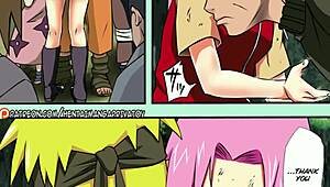 Feeling the wild passion as Asian ninjas engage in outdoor threesome hentai group action