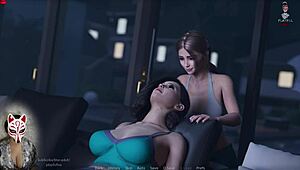 Ms Denver's sexy 3D massage with nip play!