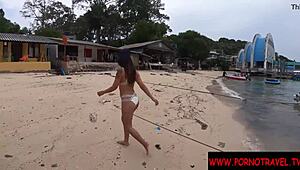 Bold Hooker's Wild Thai Group Action with Silicone Toys in Homemade Scene