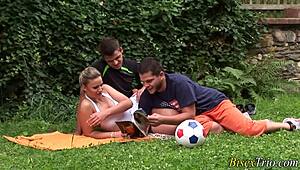 Guy's Asshole Teased in Intense Group Anal Session with Blowjobs and Cumshots