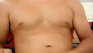 Masturbating Young Guy's Cum-Filled Cock