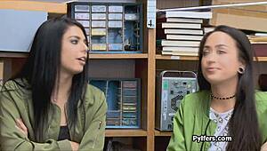 Stealing besties caught sucking cock for freedom