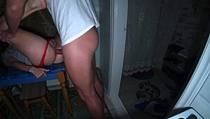 step mom convinces step son for anal in kitchen 4k