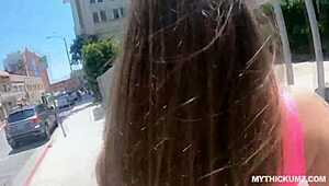 Watch This PAWG Beauty Ride a Lucky Stranger Hard?