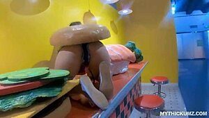 Watch This PAWG Beauty Ride a Lucky Stranger Hard?