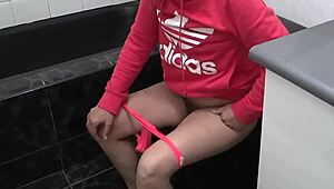 My Hairy Wife Exhibits in the Bath