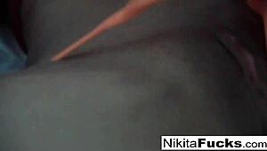 solo fishnet play with stunning milf nikita