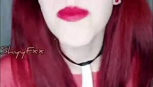 Shy girl in roleplay begs for forgiveness with blowjob 😘