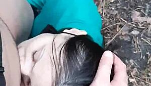 hot girlfriends licking in a cold public park forest. damn, i can’t believe how wild they got flying to orgasm!