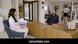 the freeuse latina teen cierra bell got fucked hard during her intense law firm interview with violet starr