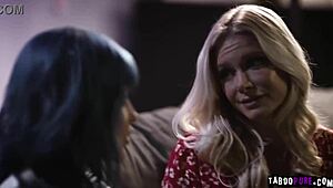 Jewelz Blu and Serene Sirene share passionate kisses and fingering in lesbian sex