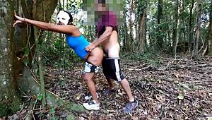 In the park, a teen offers her ass for a big cock.