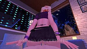 I gave a POV blowjob, switched to 69, and ended with a lap dance fuck in VRChat.