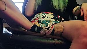 smoking hot stepsister lights up a cigarette