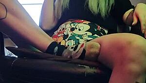 smoking hot stepsister lights up a cigarette