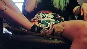 smoking hot stepsister lights up a cigarette